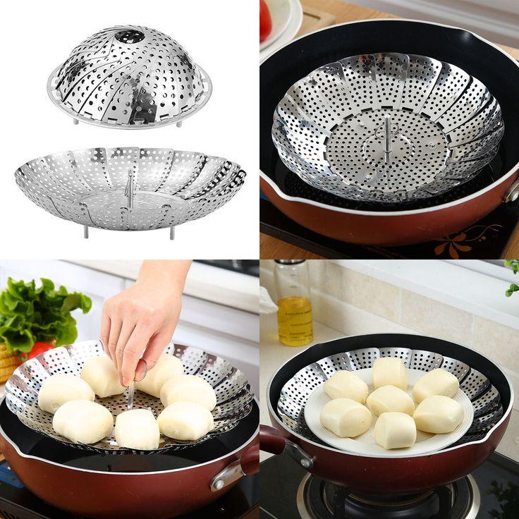 Stainless Steel Foldable Steamer Basket 10 Inch